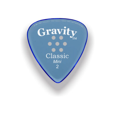 Gravity Picks Classic Mini Jazz 2mm Polished Blue Grip Multi-hole GP-GCLM2PM