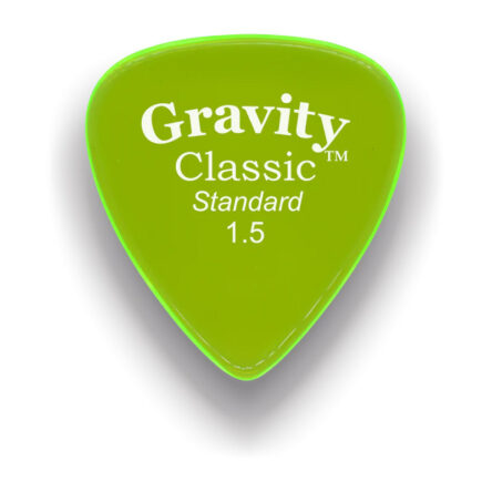 Gravity Pick Classic Standard 1.5mm Polished Fluro Green GP-GCLS15P
