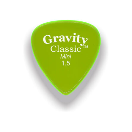 Gravity Pick Classic Mini Jazz 1.5mm Polished Fluro Green GP-GCLM15P