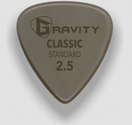 Gravity Picks Classic Gold Standard 2.5mm Polished Tan