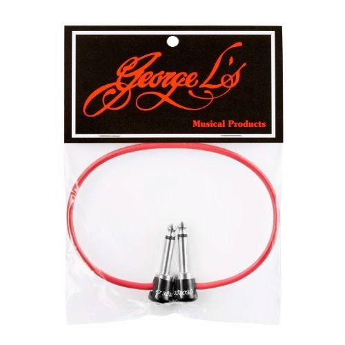 George L's Prepack 155 1ft Patch Cable Vintage Red Right Angle Plugs GLPP1551VR