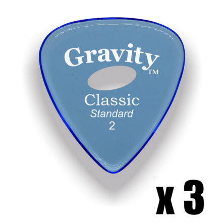 Gravity Picks Classic Standard 2mm Master Finish Elipse Grip Hole 3 Pack GP-GCLS2MEx3
