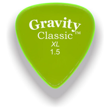 Gravity Picks Classic XL 1.5mm Master Finish Fluorescent Green GP-GCLX15M