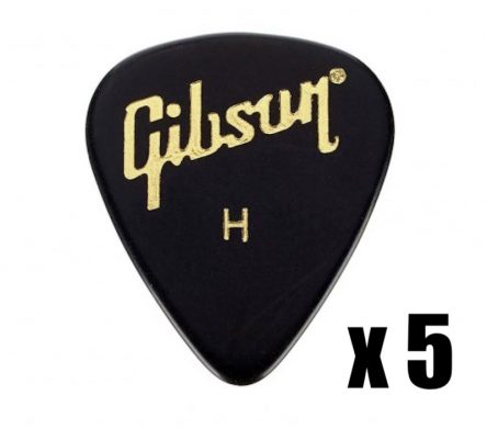 Gibson Standard Black Picks – Heavy 5 Pack