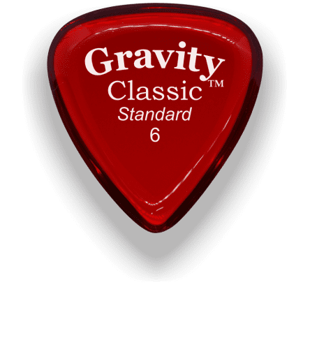 Gravity Picks Classic Standard 6mm Polished Red