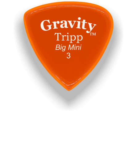Gravity Picks Tripp Big Mini 3mm Polished Orange