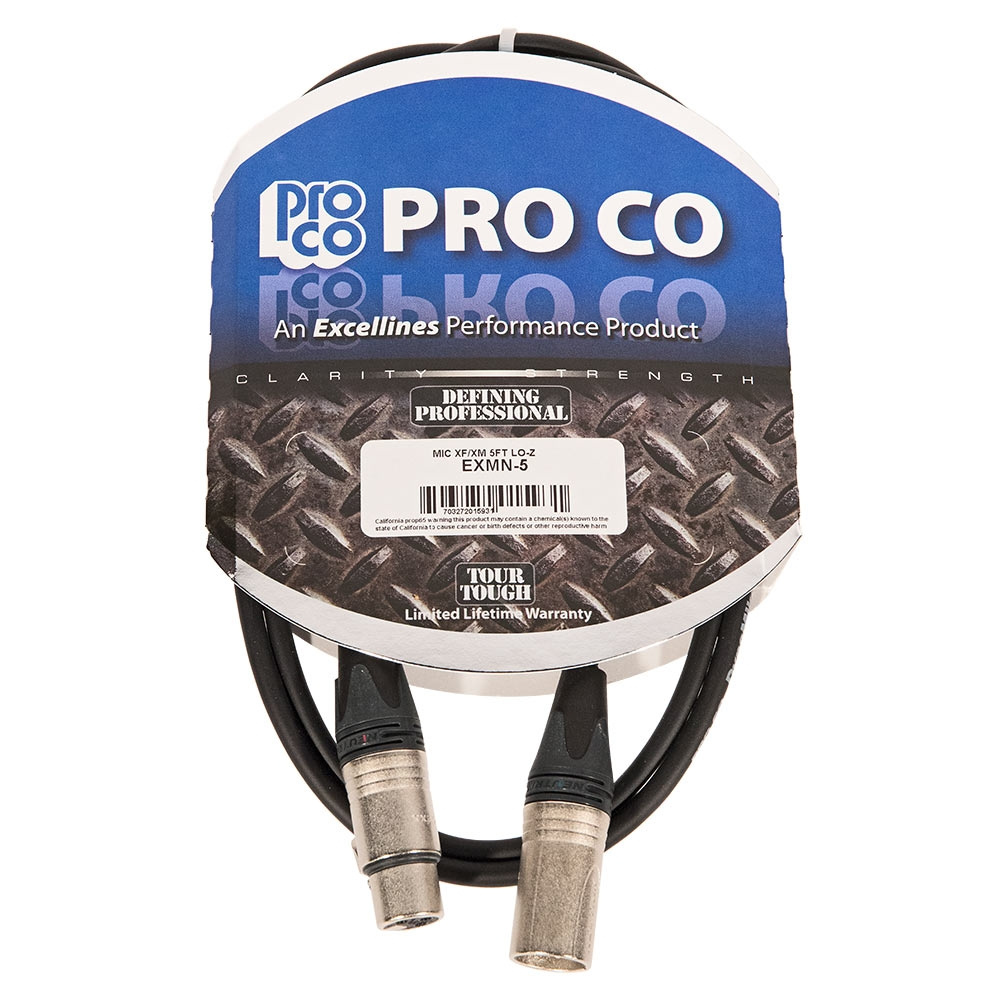 Pro Co EXM-20 Excellines Microphone Cable - 20 foot