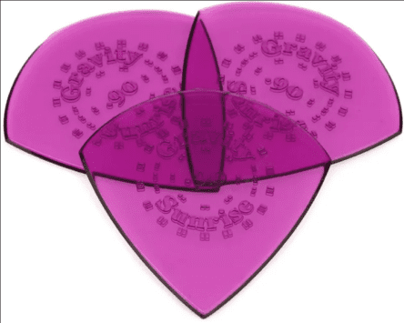 Gravity Picks Sunrise Standard 0.9 mm Polished 3-Pack Purple