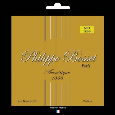 Philippe Bosset Acoustic Guitar Strings Soft Brass 80/20 Medium (13 - 56)