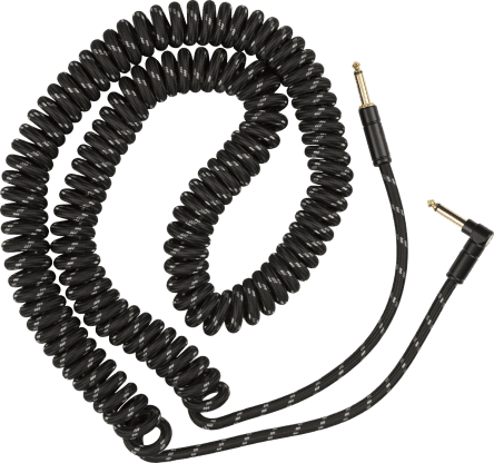 Fender Deluxe Coil Cable 30' Black Tweed SALE