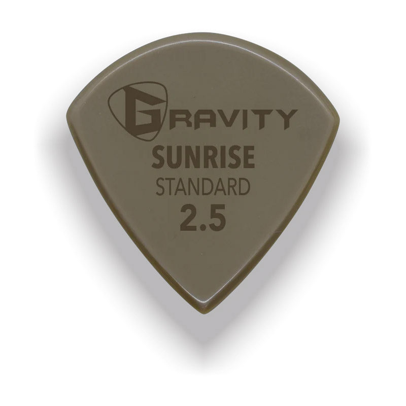 Gravity Picks Sunrise Gold Standard 2.5mm Polished Tan GP-GGSUS25