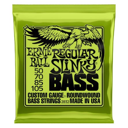 Ernie Ball Regular Slinky 4-String Nickel Wound Electric Bass Strings (50-105)