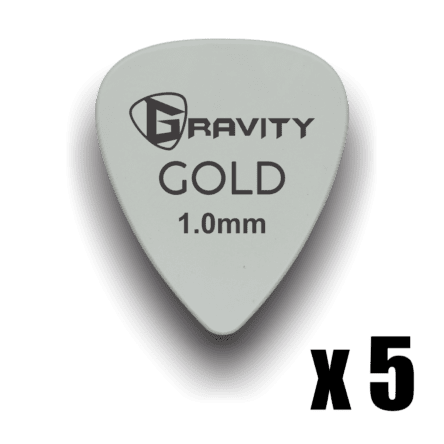 Gravity Picks GP10GY 1.0mm Gold Series Grey 5 PACK