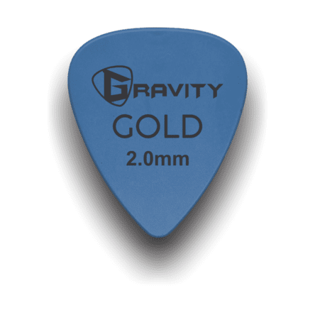 Gravity Picks GP20BL 2.0mm Gold Series Blue