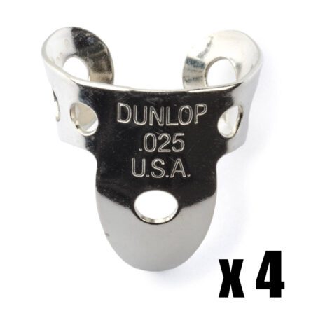 Jim Dunlop Gauged Silver Finger Picks 4 Pack J3020