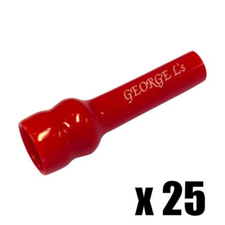 George L's 225 Straight Plug Stress Relief Jacket GL225SPSRJRED-25PK