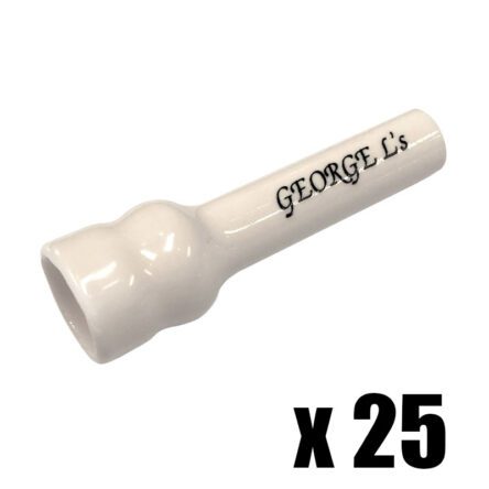 George L's 225 Straight Plug Stress Relief Jacket GL225SPSRJWHT-25PK