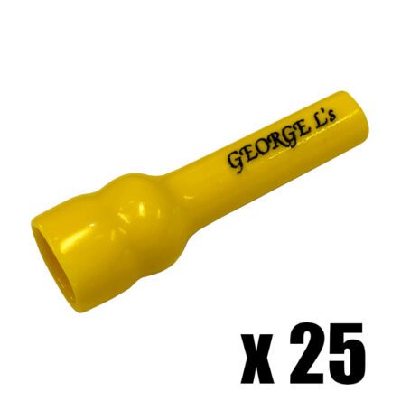 George L's 225 Straight Plug Stress Relief Jacket GL225SPSRJYLW-25PK