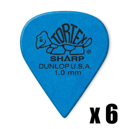 Jim Dunlop TORTEX Sharp Picks 1.0MM 6 Pack 10SHA-6PK-1