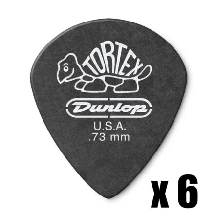 Jim Dunlop TORTEX Pitch Black Jazz III Picks .73MM 6 Pack 73BLK-6PK
