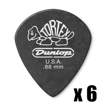 Jim Dunlop TORTEX Pitch Black Jazz III Picks .88MM 6 Pack 88BLK-6PK