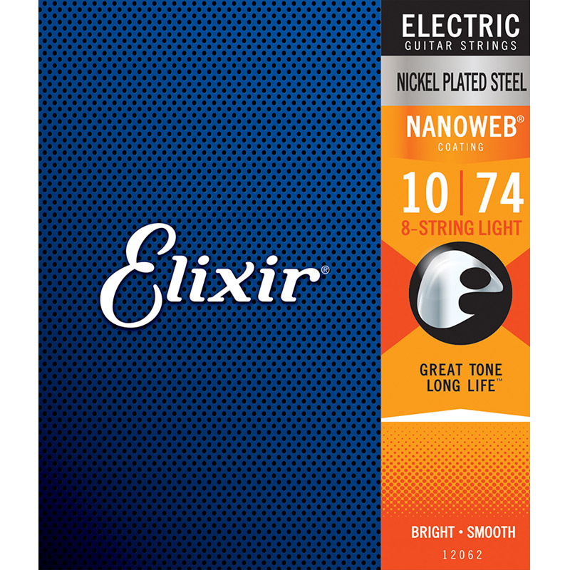 Elixir Nanoweb Electric Guitar Strings 10-74 Nickel Plated Steel 733132120628