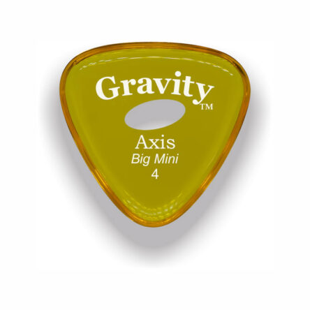 Gravity Picks Axis Big Mini 4.0 Yellow Ellipse Grip Hole Polished GP-GAXB4PE