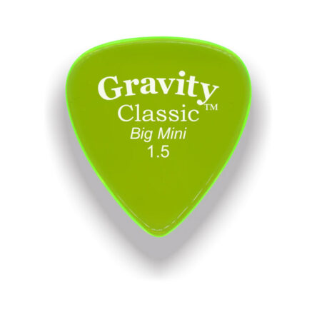 Gravity Picks Classic Big Mini 1.5 Fluro Green Master Finish GP-GCLB15M