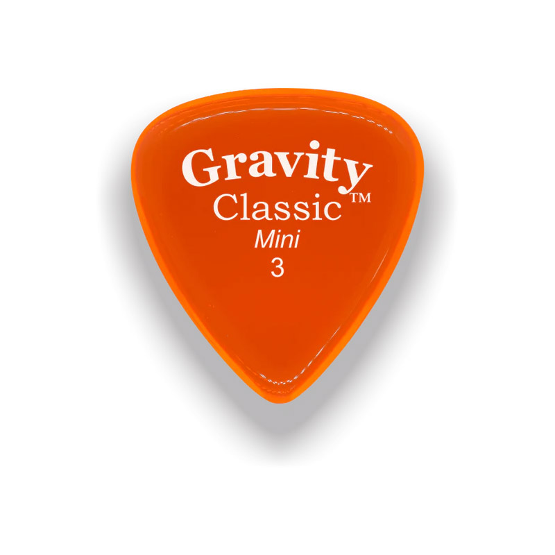 Gravity Picks Classic Mini Jazz 3mm Master Finish Orange GP-GCLM3M