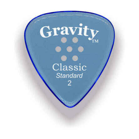 Gravity Picks Classic Standard 2mm Master Finish Blue Multi-hole Grip GP-GCLS2MM